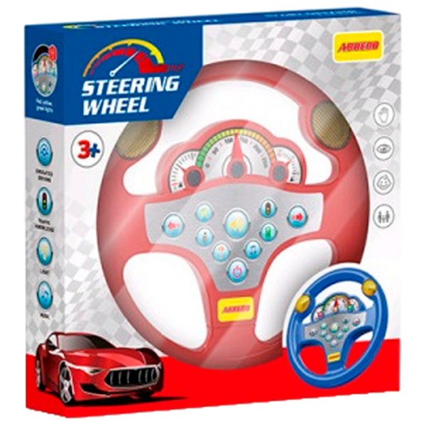 Jucărie interactivă Optmarket Steering Wheel 201678685 Red Pentru băieți, 3+ photo 2