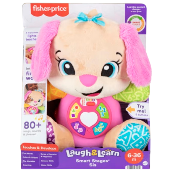 Jucărie interactivă Fisher-Price Laugh & Learn Smart Stages Sis JFD33 Pink Pentru fetițe, 6 luni photo 1