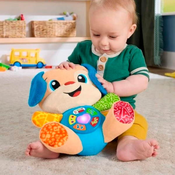 Jucărie interactivă Fisher Price Laugh & Learn Smart Stages Puppy JFD24 Beige Pentru copii, 6 luni photo 5