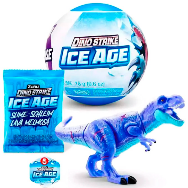 Jucărie interactivă 5 Surprise Dino Strike Ice Age 77489 Multicolor Pentru băieți, 3+ photo 3