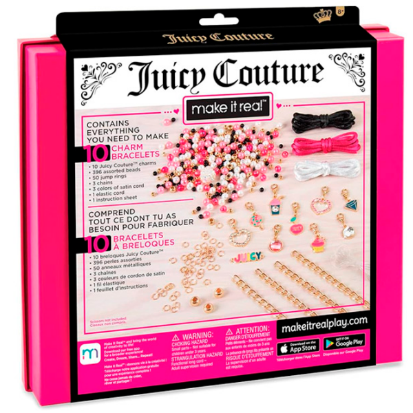 Set de creație Make It Real Juicy Couture Creation of bracelets 4408 Pink Pentru fetițe, 8+ photo 2