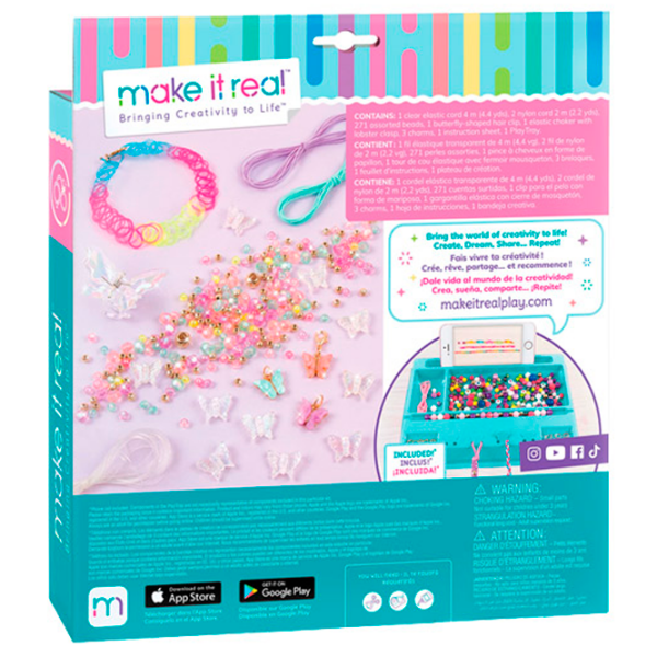 Set de creație Make It Real Bringing Creativity to Life Creation of bracelets 1323 Pink Pentru fetițe, 8+ photo 2
