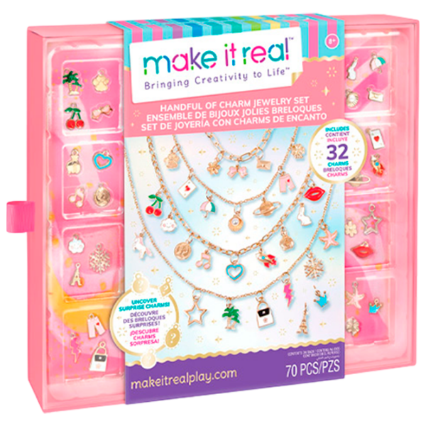 Set de creație Make It Real Bringing Creativity to Life Creation of bracelets 1719 Pink Pentru fetițe, 8+ photo 1