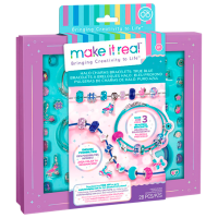 Set de creație Make It Real Bringing Creativity to Life Creation of bracelets 1721 Violet Pentru fetițe, 8+