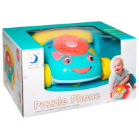 Jucărie interactivă Lulu Puzzle Phone 2221A Blue Pentru copii, 3+