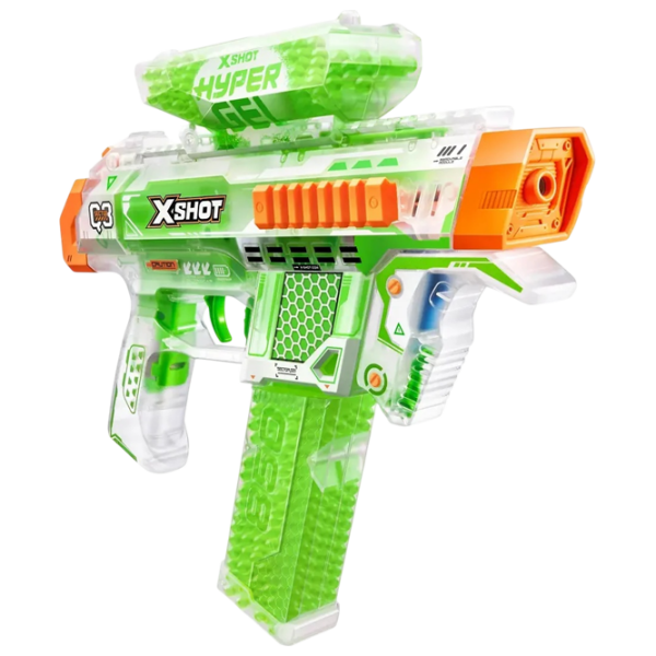 Бластер Zuru X-shot Glow Hyper Gel 36782 Зеленый патронный, Гелевые шарики, 14+ photo 1