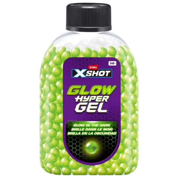 Бластер Zuru X-shot Glow Hyper Gel 36782 Зеленый патронный, Гелевые шарики, 14+ photo 5