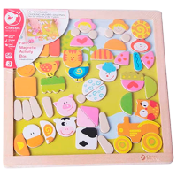 Joc educativ Classic World Farm Magnetic Activity Box 3534 Pink Pentru fetițe, 3+