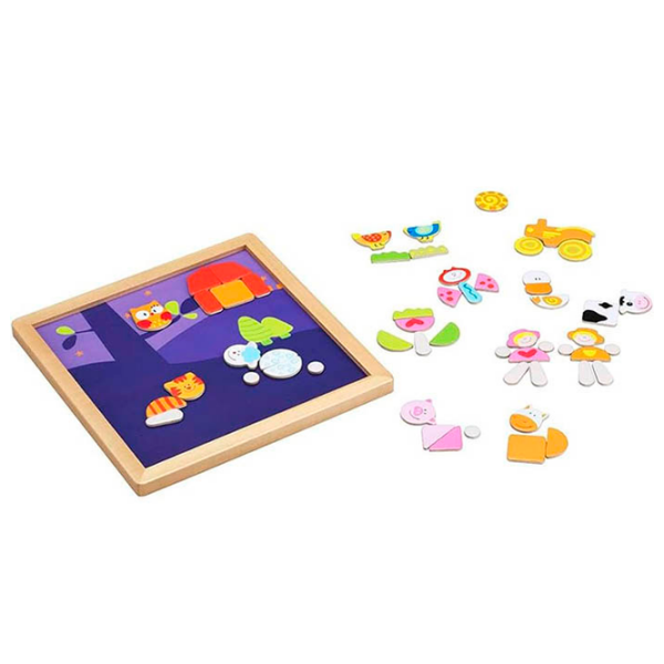 Joc educativ Classic World Farm Magnetic Activity Box 3534 Pink Pentru fetițe, 3+ photo 2