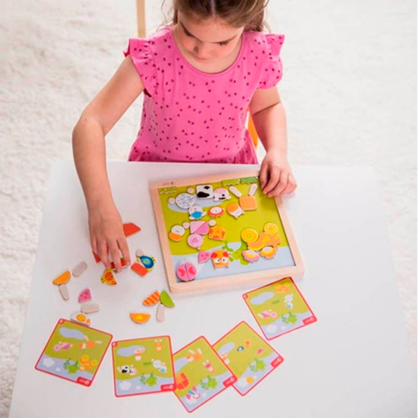 Joc educativ Classic World Farm Magnetic Activity Box 3534 Pink Pentru fetițe, 3+ photo 3