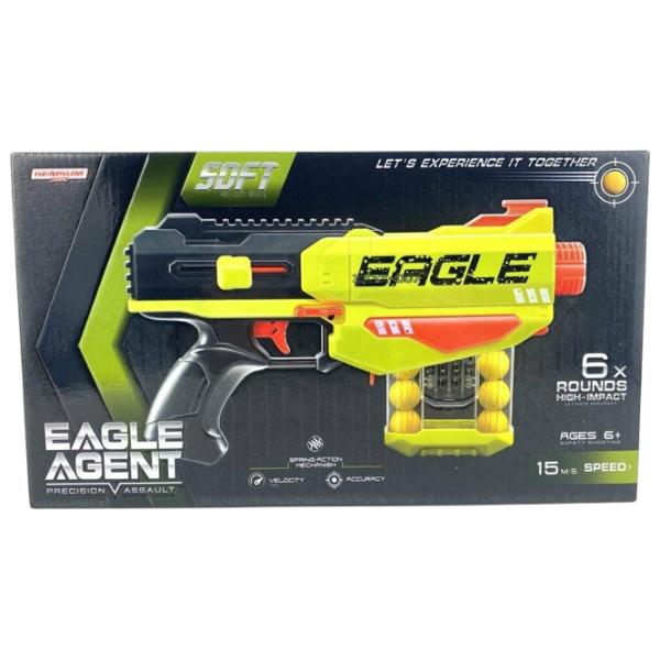 Бластер Gemsum Eagle Agent 392 Зеленый патронный, шариков , 6+ photo 5