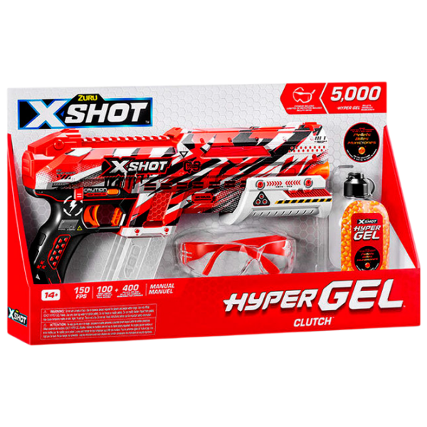 Бластер Zuru X-shot Hyper Gel Small 36622 Красный патронный, шариков , 6+ photo 3