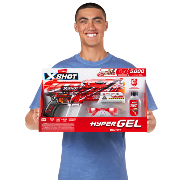 Бластер Zuru X-shot Hyper Gel Small 36622 Красный патронный, шариков , 6+ photo 8