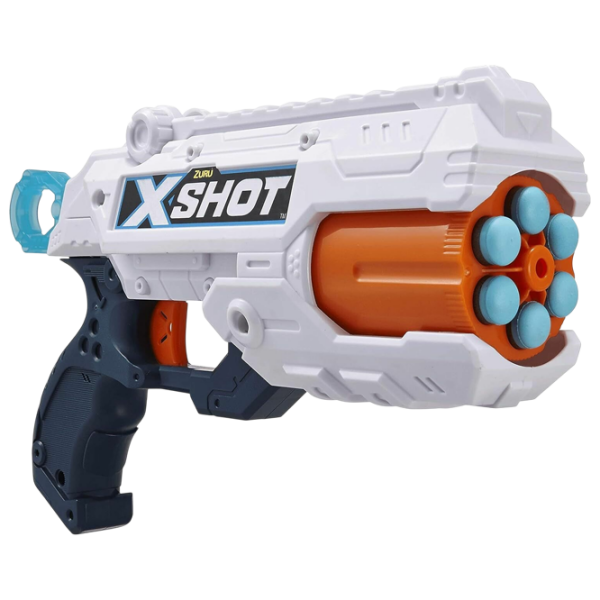 Бластер Zuru X-shot Excel Reflex 6 36433 Белый патронный, Стрел, 8+ photo 1