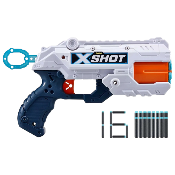 Бластер Zuru X-shot Excel Reflex 6 36433 Белый патронный, Стрел, 8+ photo 3