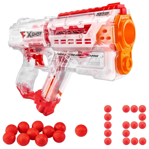 Бластер Zuru X-shot Respawn 36499 Красный патронный, Стрел, 14+ photo 6