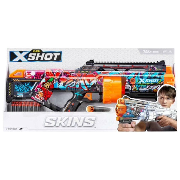 Бластер Zuru X-shot Skins-Last Stand 36518 Разноцветный патронный, Стрел, 14+ photo 8