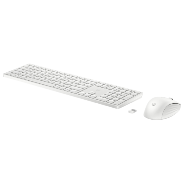Tastatura & Mouse HP 650 White Home and Office, Fără fir photo 2