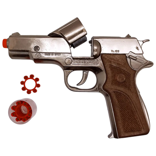 Игрушечный пистолет Gonher Astra 3125/0 Серебряный патронный, пуля, 3+ photo 2