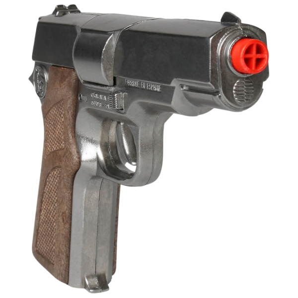 Игрушечный пистолет Gonher Police 125/0 Серебряный патронный, пуля, 3+ photo 3