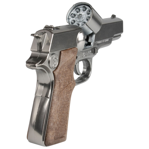 Игрушечный пистолет Gonher Police 125/0 Серебряный патронный, пуля, 3+ photo 4