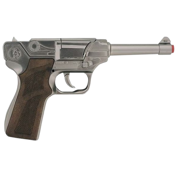 Игрушечный пистолет Gonher Cowboy 3124/0 Серебряный патронный, пуля, 3+ photo 1