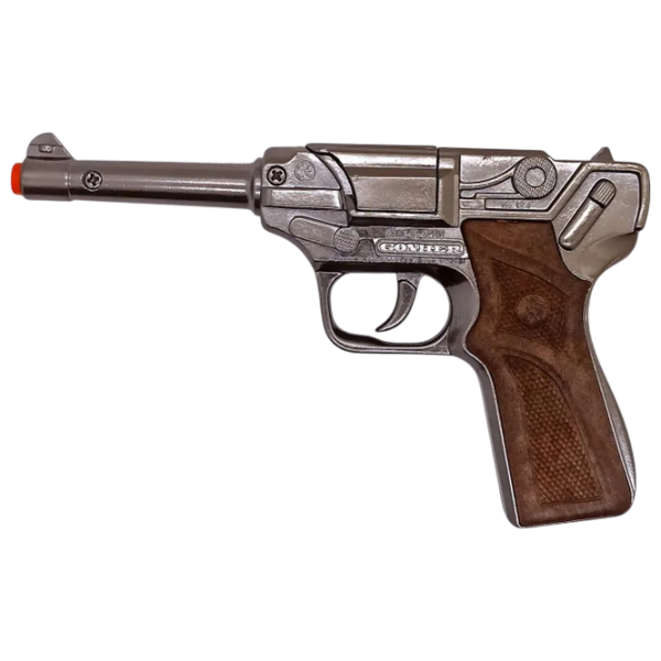 Игрушечный пистолет Gonher Cowboy 3124/0 Серебряный патронный, пуля, 3+ photo 2