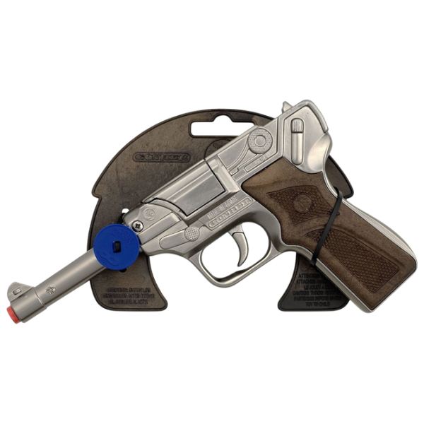 Игрушечный пистолет Gonher Cowboy 3124/0 Серебряный патронный, пуля, 3+ photo 3
