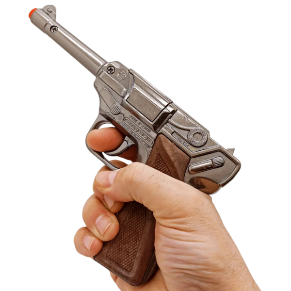 Игрушечный пистолет Gonher Cowboy 3124/0 Серебряный патронный, пуля, 3+ photo 5