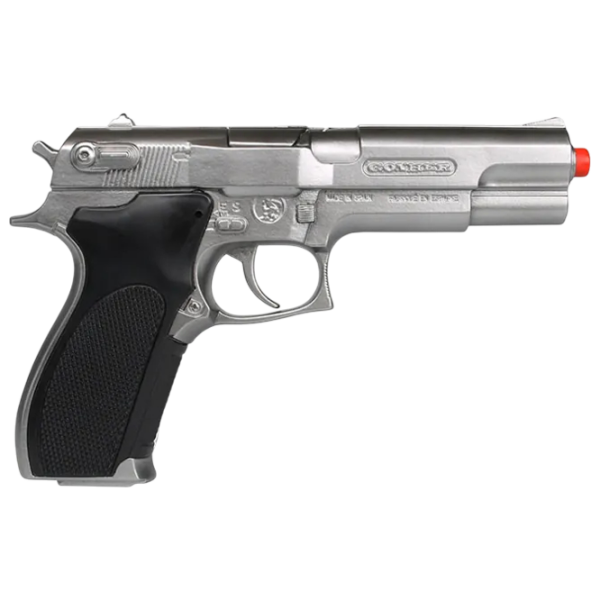 Игрушечный пистолет Gonher Police 3045/0 Серебряный патронный, пуля, 3+ photo 2