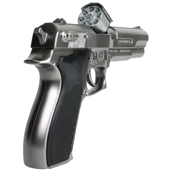 Игрушечный пистолет Gonher Police 45/0 Серебряный патронный, пуля, 3+ photo 3