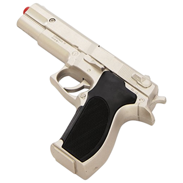 Игрушечный пистолет Gonher Police 45/0 Серебряный патронный, пуля, 3+ photo 6