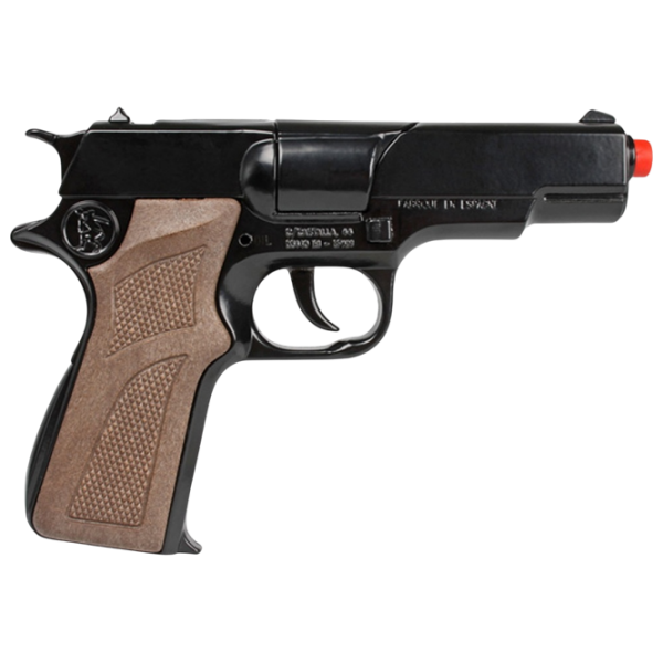 Игрушечный пистолет Gonher Police 3125-6 Черный патронный, пуля, 3+ photo 1