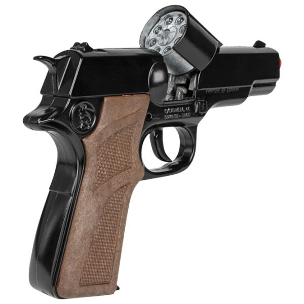 Игрушечный пистолет Gonher Police 3125-6 Черный патронный, пуля, 3+ photo 2
