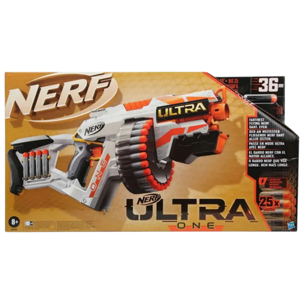Blaster Nerf Ultra One E6596 White cu patroane, Săgeți, 8+ photo 6