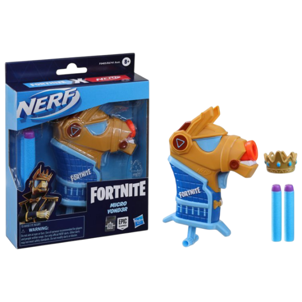 Бластер Hasbro Nerf Fortnite Micro Y0ND3R Синий патронный, Стрел, 8+ photo 2