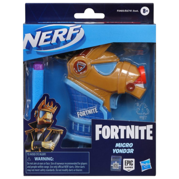 Бластер Hasbro Nerf Fortnite Micro Y0ND3R Синий патронный, Стрел, 8+ photo 3
