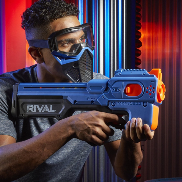 Blaster Nerf Rival Charger MXX-1200 E8449 Blue cu patroane, bile , 14+ photo 2