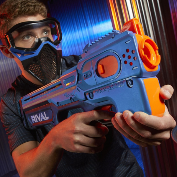 Blaster Nerf Rival Charger MXX-1200 E8449 Blue cu patroane, bile , 14+ photo 3