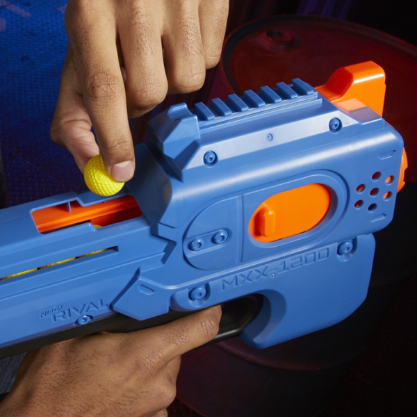 Blaster Nerf Rival Charger MXX-1200 E8449 Blue cu patroane, bile , 14+ photo 5