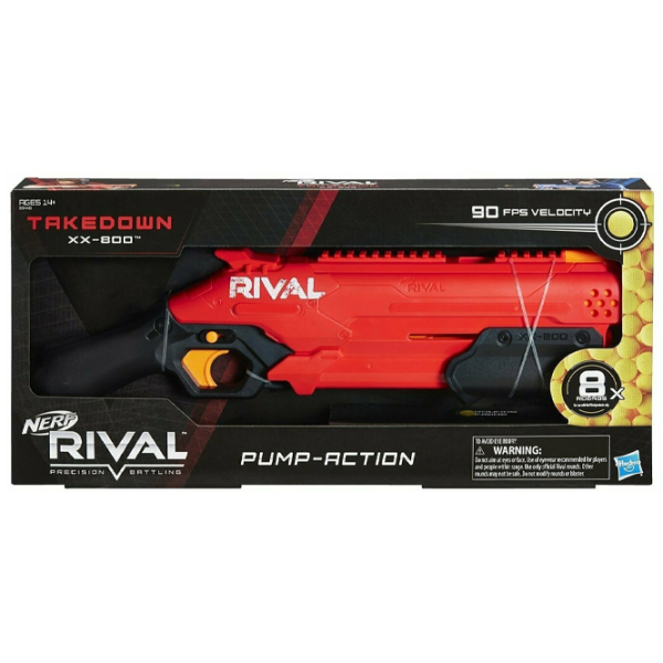 Blaster Nerf Rival Takedown XX-800 E8446 Red cu patroane, bile , 14+ photo 2