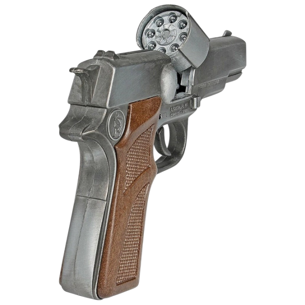 Игрушечный пистолет Gonher Police 125/1 Серебряный патронный, пуля, 3+ photo 3