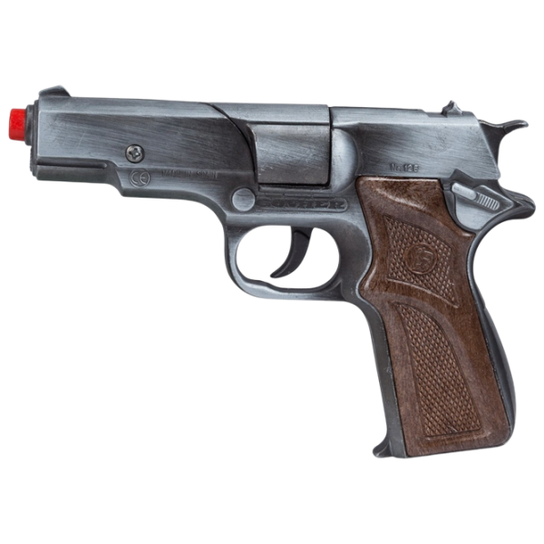 Игрушечный пистолет Gonher Police 125/1 Серебряный патронный, пуля, 3+ photo 5