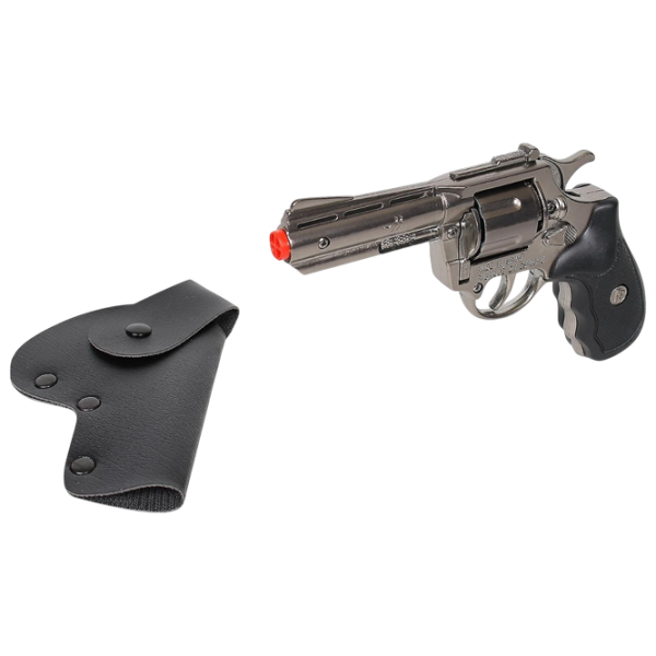 Игрушечный пистолет Gonher Police 433/0 Серебряный патронный, пуля, 3+ photo 5