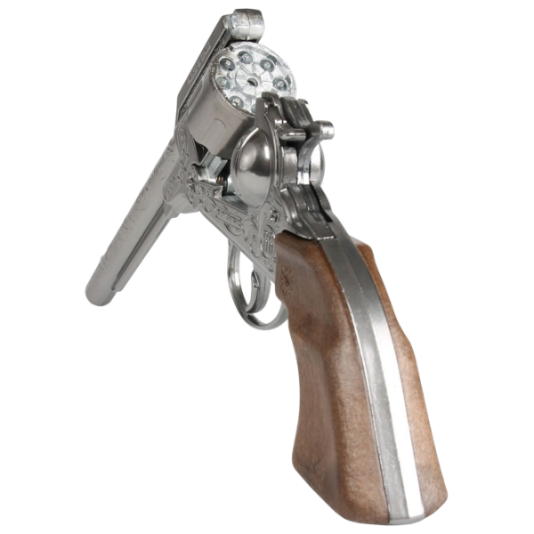 Игрушечный пистолет Gonher Cowboy 3088/0 Серебряный патронный, пуля, 3+ photo 3