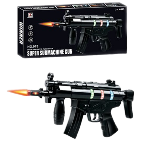 Игрушечный пистолет Optmarket Super Submachine Gun МЕ10.170 Черный Лазер, Лазер, 3+ photo 4