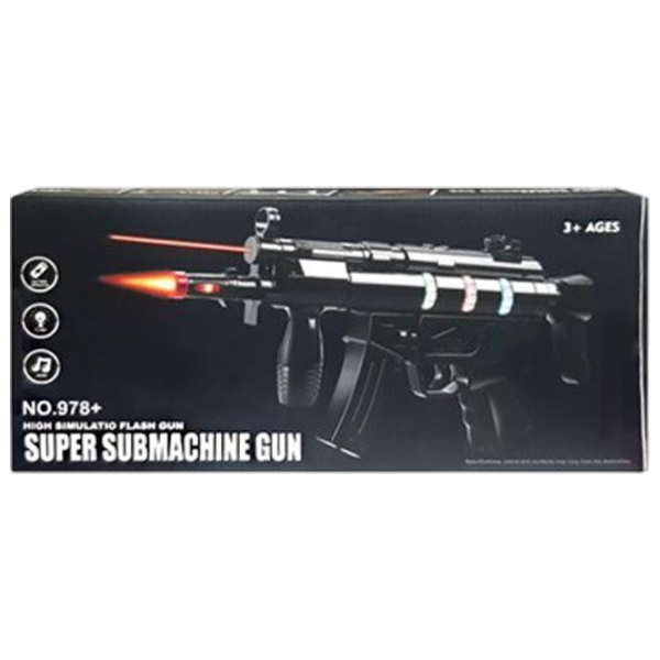 Игрушечный пистолет Optmarket Super Submachine Gun МЕ10.170 Черный Лазер, Лазер, 3+ photo 6