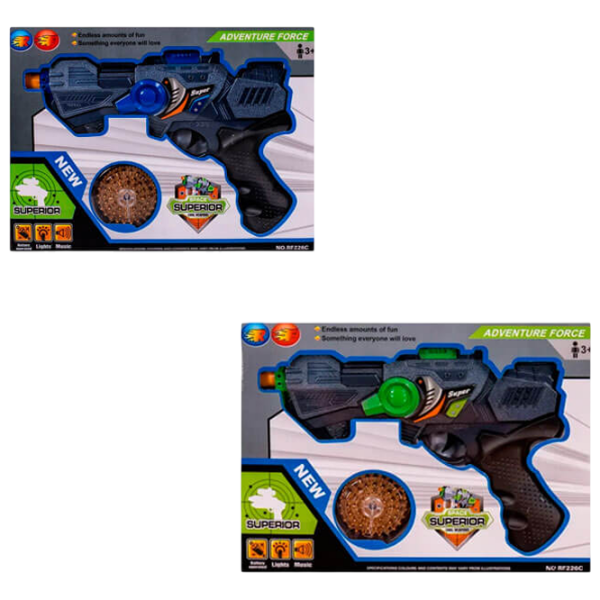 Игрушечный пистолет Optmarket Space Gun RF226C Разноцветный патронный, пуля, 3+ photo 1