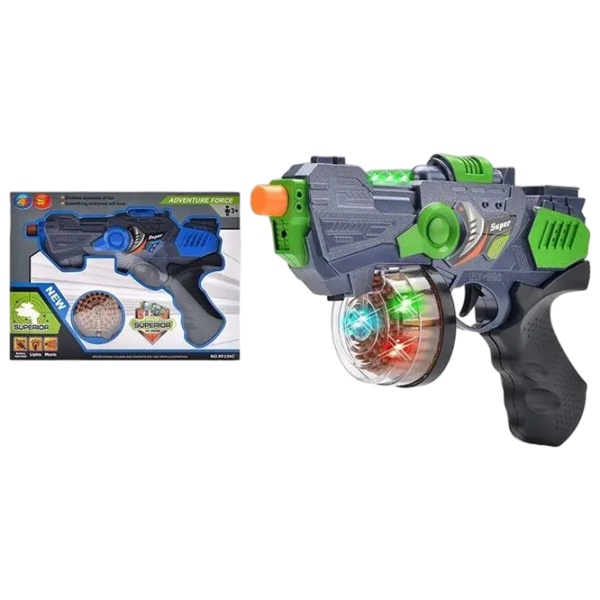 Игрушечный пистолет Optmarket Space Gun RF226C Разноцветный патронный, пуля, 3+ photo 8