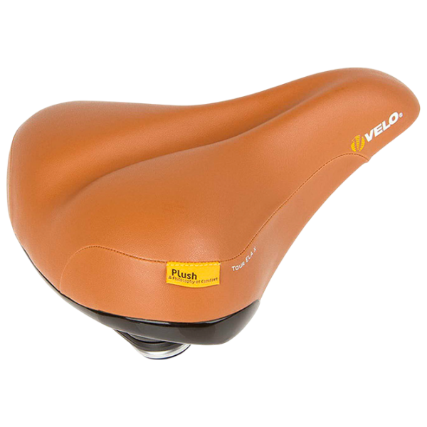 Șa de bicicletă Velo Plush Tour ELA X Brown Black Brown Black photo 1